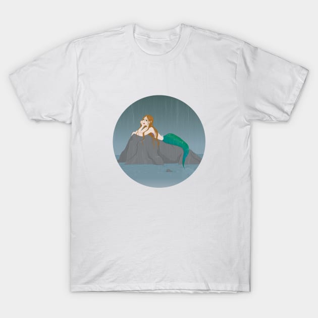 Mermaid under the rain T-Shirt by EliMic